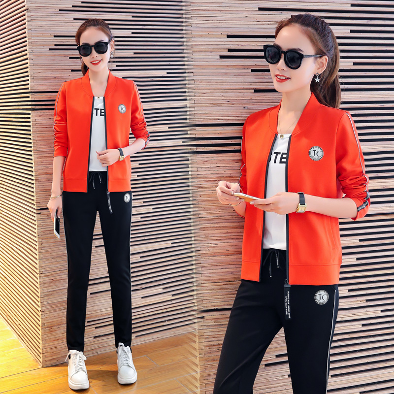 运动套装yd女装长袖运动服套装唯品会女正品牌运动装女跑步服显瘦