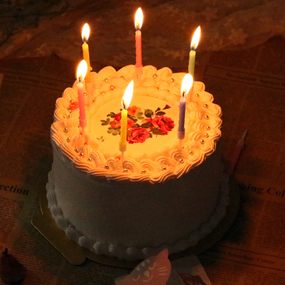 厨房战争吸卡盒装生日蜡烛生日蛋糕赠品蜡烛蛋糕店