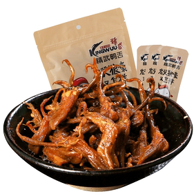 【天猫超市】精武麻辣鸭舌头110克休闲颗粒装武汉鸭肉卤味零食