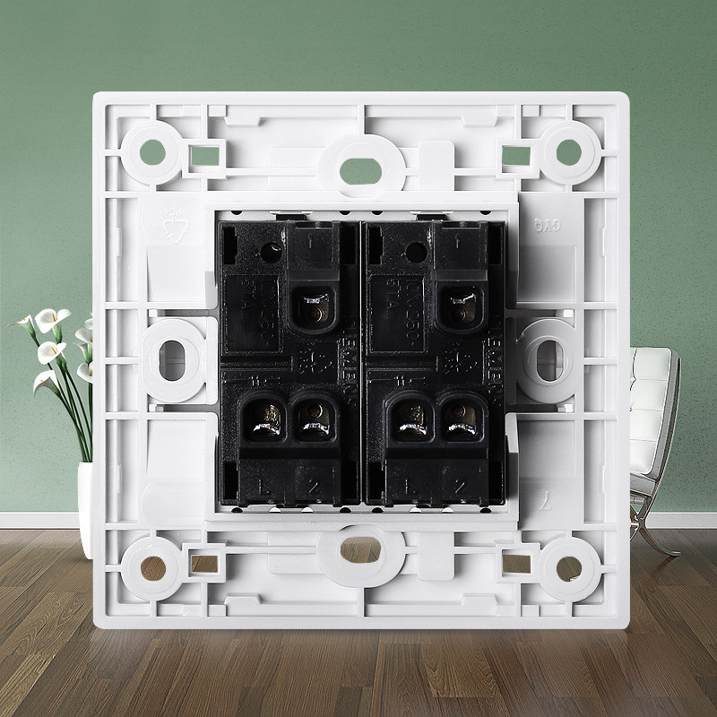 西门子双开双控开关插座面板 品宜雅白家用电灯墙壁二开荧光开关