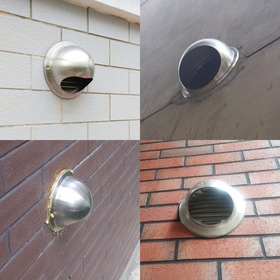 宝昌sus304不锈钢加厚排气口外墙风帽出气风罩通风球特厚60~300