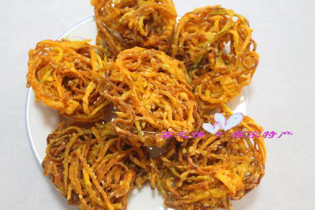 客之情梅州客家特产传统零食小吃油炸南瓜圆园炸南瓜丝345克香酥