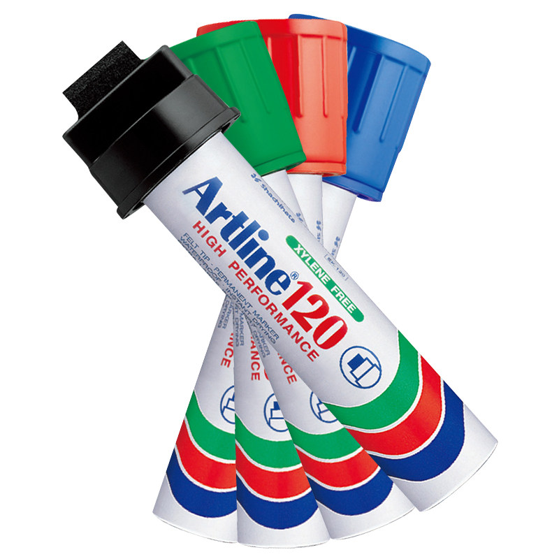 日本旗牌-雅丽artline长方头扁头油性记号笔加宽笔头20mm ek-120