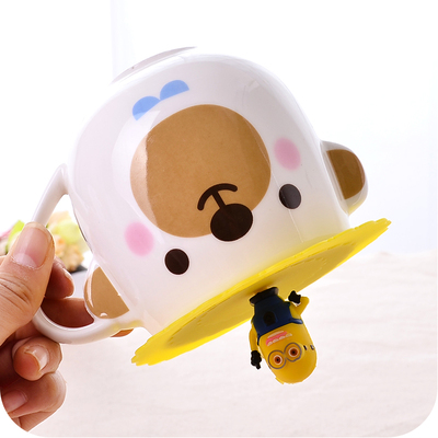 创意卡通环保硅胶杯子盖 餐桌防尘防漏多功能杯盖子密封水杯盖子