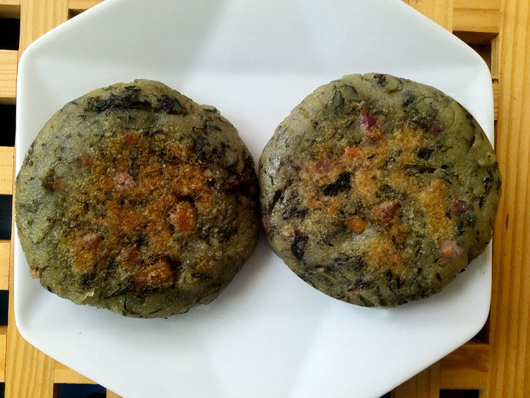 安徽桐城特产 家乡特色腊肉蒿子粑 传统小吃野菜饼腊味 蒿子粑粑