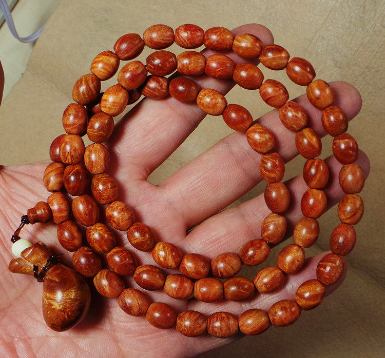 火琉璃 鼓型珠 念珠 手串 佛珠 满花 9x1.1x72颗 精品 一物一拍