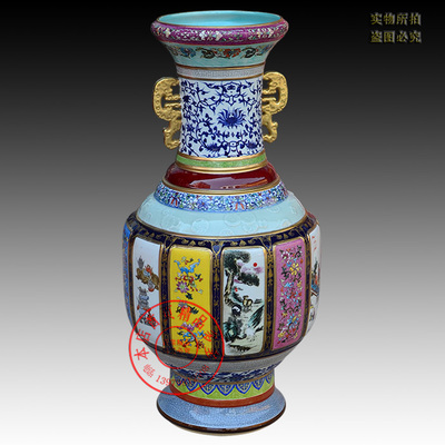 471gmc景德镇陶瓷器花瓶大 中华瓷王 仿乾隆各种釉彩故宫镇院之宝