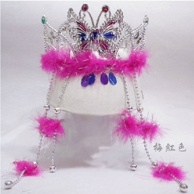皇冠 香妃帽 公主帽少数民族头饰 儿童表演舞台道具帽子女 格格帽