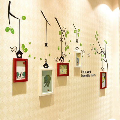 欧影 创意墙贴挂墙相框组合餐厅楼梯照片墙儿童卧室相片墙5fpqt-3