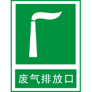 废气排放口绿|安全标志|安全标识牌|安全警示标志|环境保护标志
