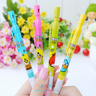 0mm 愤怒的小鸟自动铅笔 笔帽带卷刀 公主