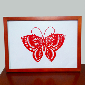 和和美美 门贴蔚县 剪纸镂空窗花福字蝴蝶图案书画古风仕女图贴纸