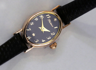 俄罗斯进口platinor系列女金表585紫金瑞士机芯金表