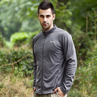 户外运动休闲男款弹力速干衣超轻快干长袖t恤骑行服立领防晒透气