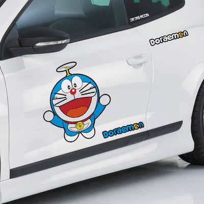 机器猫汽车贴纸 哆啦a梦 叮当猫 卡通侧门车身装饰遮挡划痕拉花