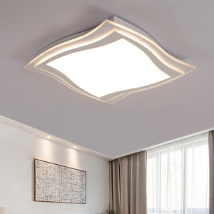 led调光吸顶灯房间灯简约现代正方形书房灯具温馨浪漫 创意卧室灯