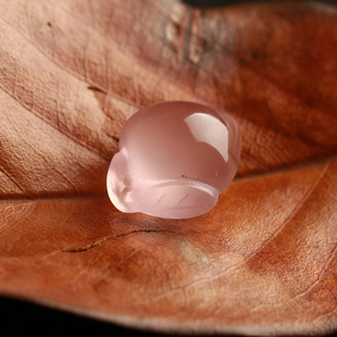 吊坠 香草美人 冰种星光粉晶桃子吊坠 天然 芙蓉水晶招桃花 女款