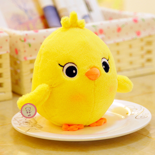 公仔 抱枕卡通小鸡玩偶娃娃儿童节礼物 可爱小黄鸡公仔创意毛绒玩具鸡