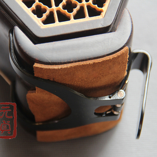 乌木 二胡黑檀弓鱼 挂钩式琴弓必备 乌木镶贝小鱼 仿玛瑙螺头套件