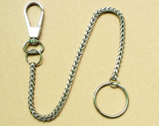 sitika斯缇卡不锈钢钥匙链男士腰挂钥匙扣激光焊口链高档礼品长款