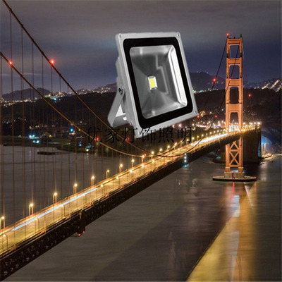 新品led投光射节能工矿车间厂房仓库广告泛光灯户外室内照明220v