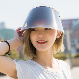 【特价】时尚帽子空顶镜片遮阳帽夏天防紫外线女士太阳帽夏季骑电动车