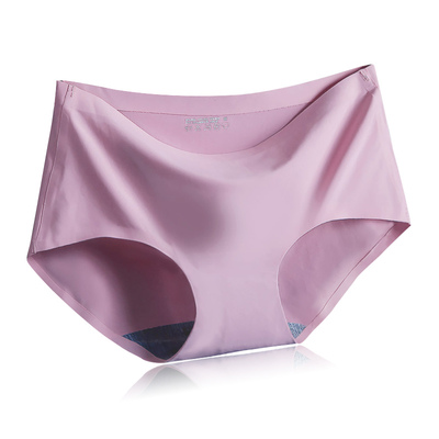 女士冰丝棉裆内裤4条纯色中腰百搭