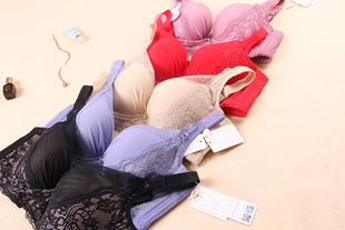 天使丽人676五排扣超聚拢侧收调整型全罩薄c杯文胸