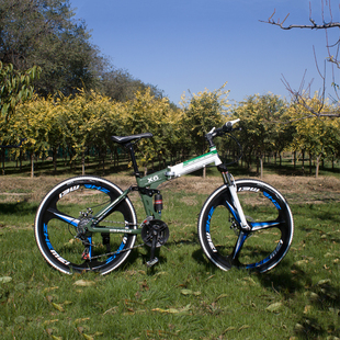 bmw宝马x6山地自行车26寸铝合金可折叠单车一体轮公路变速车