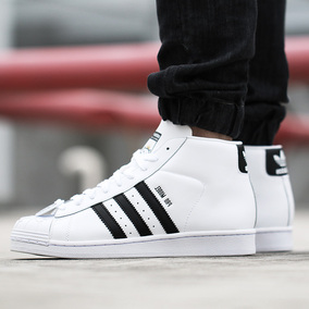 阿迪达斯高帮男鞋三叶草贝壳头金标贝壳头运动休闲板鞋s 75555