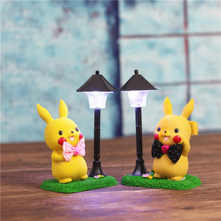 创意家居装饰品皮卡丘双色小夜灯公仔手办学生台灯生日礼物摆件
