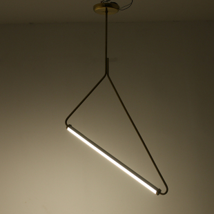 吊灯 简约欧式单吊灯led灯管吊灯 新中式定制灯 酒店创意别墅走道灯具