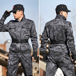 军绿色迷彩服情侣男装套装作训服男新款春装军迷女款迷彩野战套装