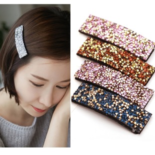 韩版水钻发夹子宽发卡可爱甜美边