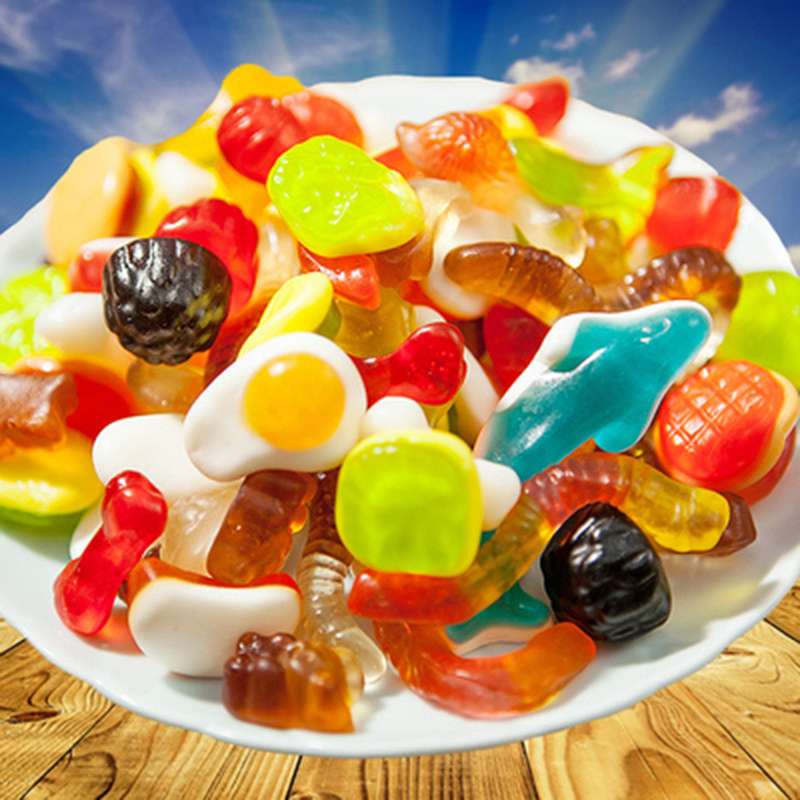 德国口力橡皮糖 250g进口qq糖水果糖果汁软糖4份包邮混搭口味自选