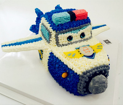 g f闺之蜜 卡通儿童超级飞侠包警长,多多动物奶油水果蛋糕重庆