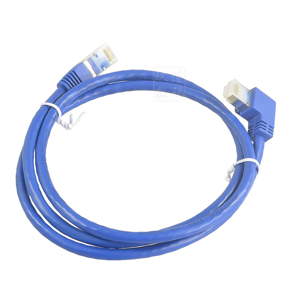 90度弯头cat6六类网线电视网线直角右弯网线90度弯头网线金属头