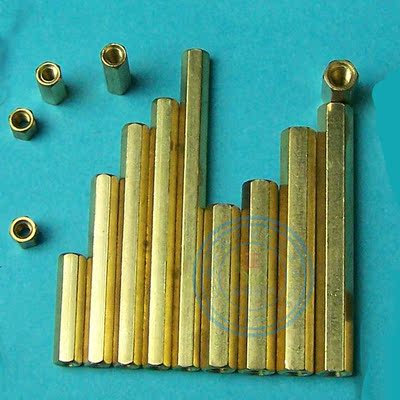 铜柱m3 平头六角铜柱 机箱主板铜支柱 铜柱螺丝 隔离柱 双通系列