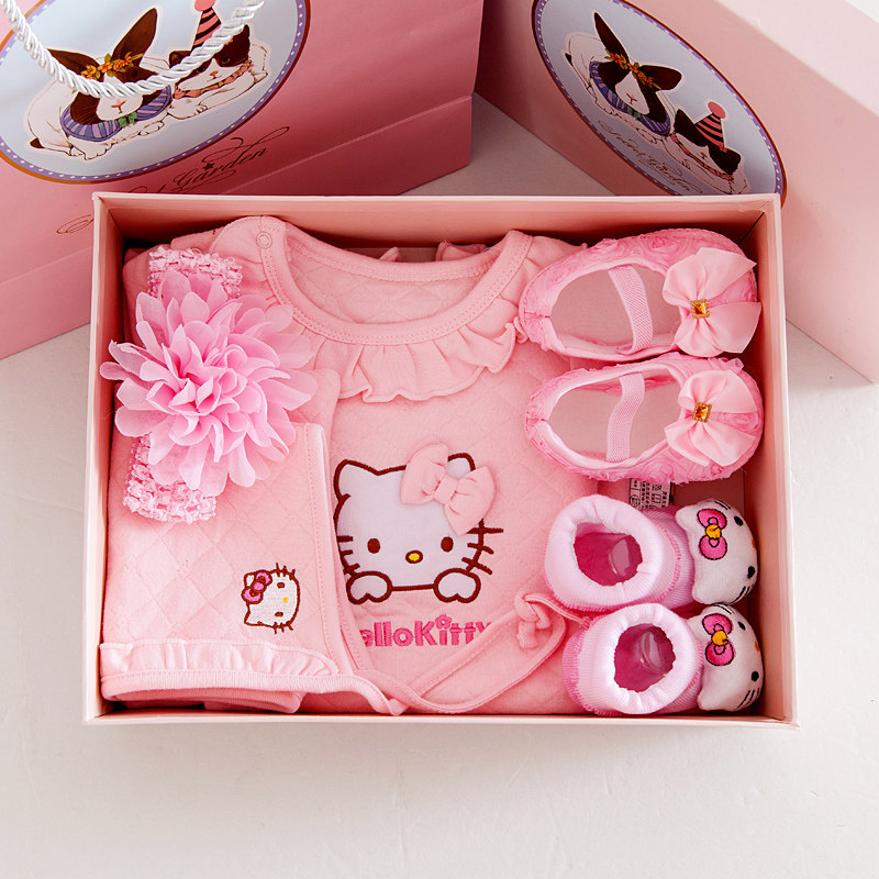 秋冬婴儿礼盒女宝宝加厚满月百天婴儿礼盒套装纯棉新生儿礼物送礼