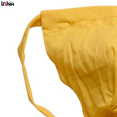 uzhot诱惑性感日本胖子透气纯棉相扑丁字裤黑猫裤 内裤男 11004黄