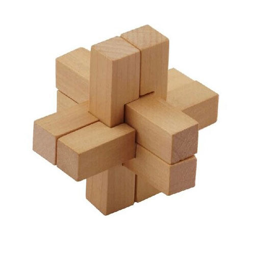 孔明锁鲁班锁儿童成人益智玩具 实木解锁老年人智力扣 学生礼物