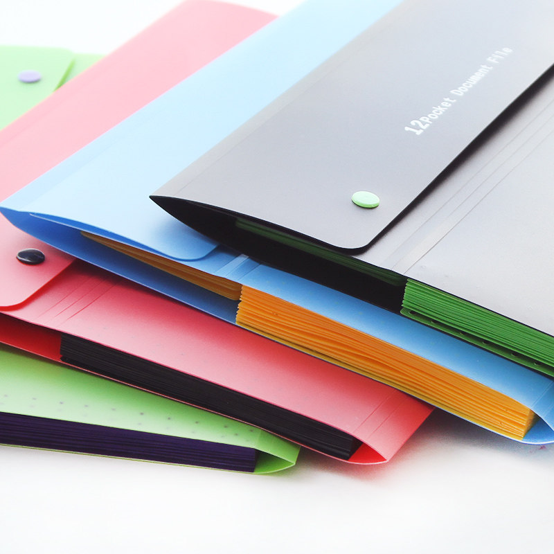 优湃文具 简约小清新塑料文件夹 创意卡通学生试卷夹多功能资料夹