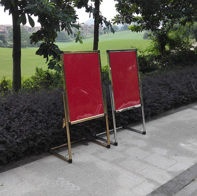 包邮不锈钢广告牌展示架l脚水牌指示牌酒店海报架招聘立牌迎宾牌