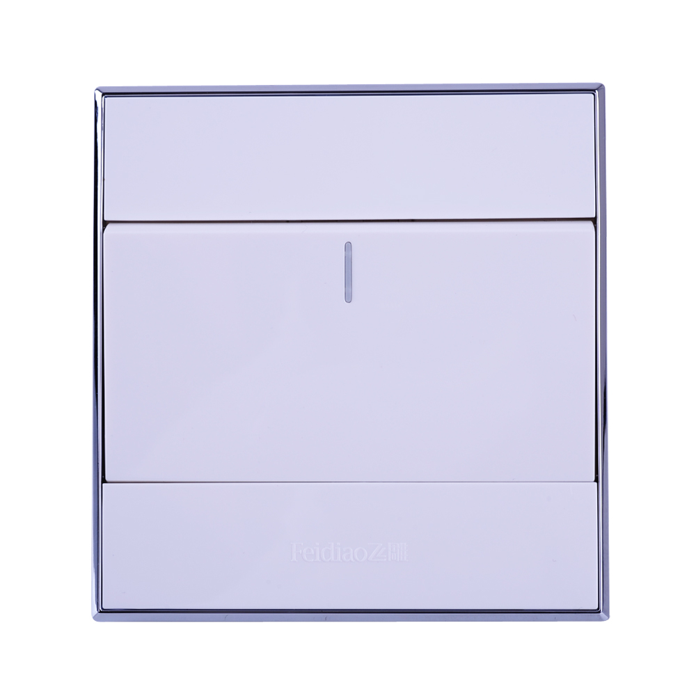 飞雕开关插座正品 飞雕墙壁开关面板插座面板a9-b铂晶16a一开双控