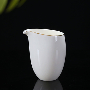 手工陶瓷公道杯精品陶瓷茶具白釉白瓷公道杯功夫茶匀杯茶海分茶器