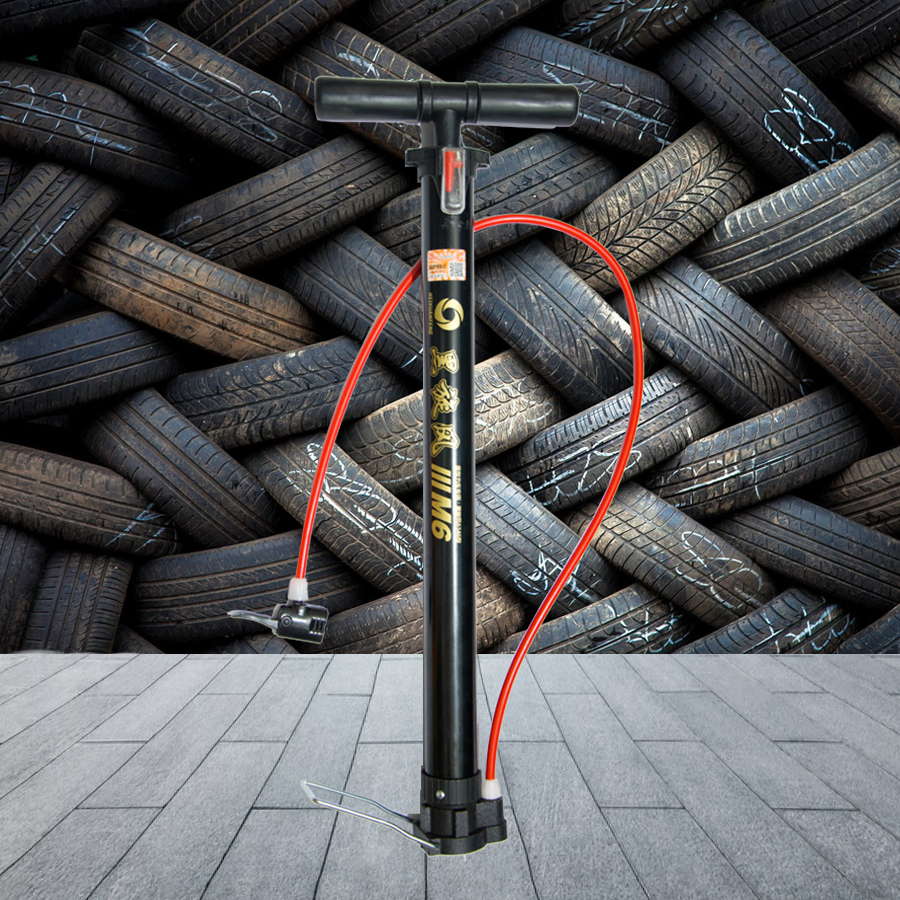 迈克钢管打气筒 汽车电动车摩托车自行车轮椅童车篮球 手动打气筒