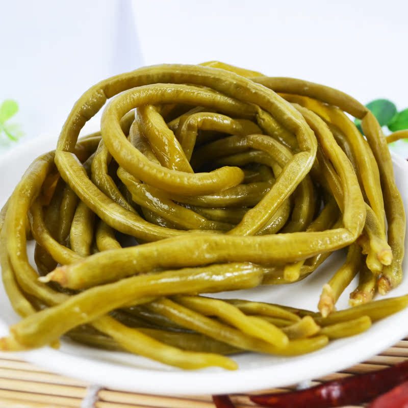 买2送1云南通海老坛泡豇豆酸豆角1kg特产泡菜腌豇豆下饭咸菜酱菜