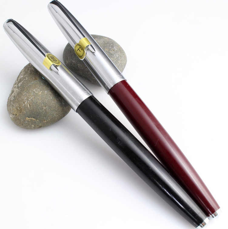 90年代英雄100,98年半钢银夹 精品国产金笔,英雄经典 14k金笔