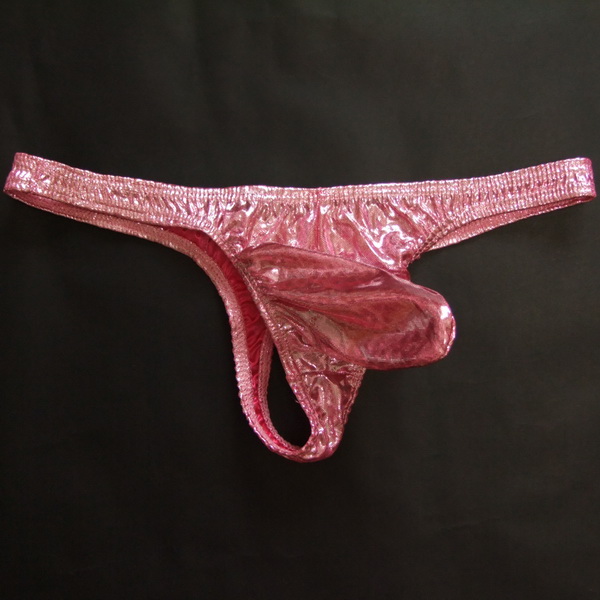 男士诱惑弹力紧身丁字裤t裤亮光软料低腰囊袋性感男式内裤t-251