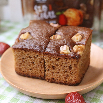 金玄红枣蛋糕 枣泥蛋糕核桃枣糕早餐零食下午茶糕点 点心500g一斤